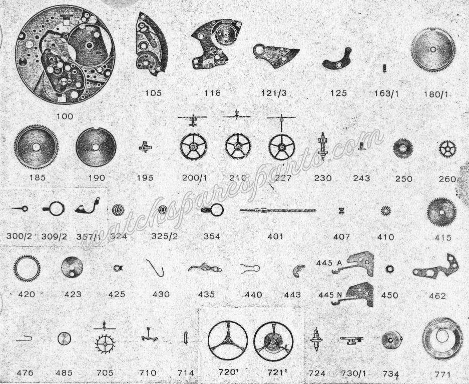 Zodiac 70 Watch spare parts Zodiac 70 Watch spare parts