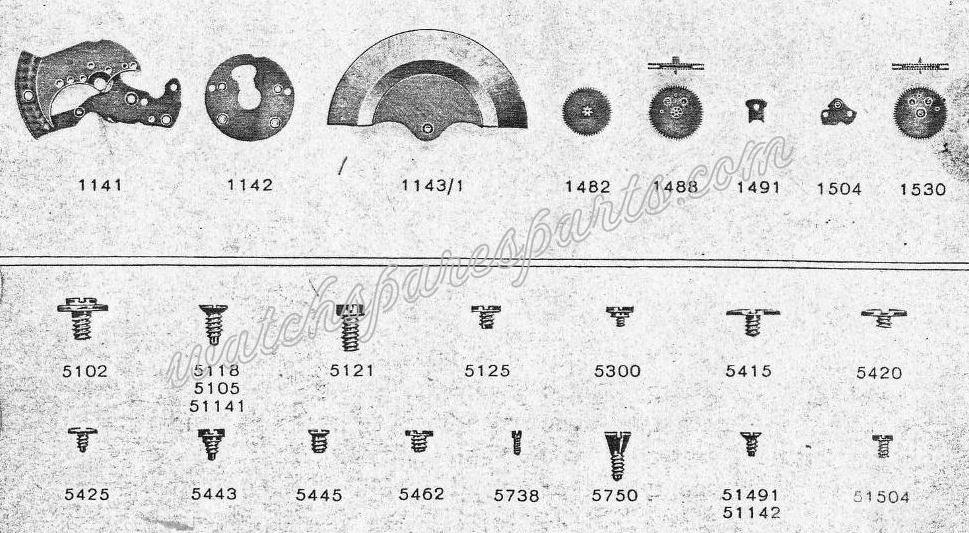 Zodiac 72 Watch Automatic spare parts Zodiac 72 Watch Automatic spare parts
