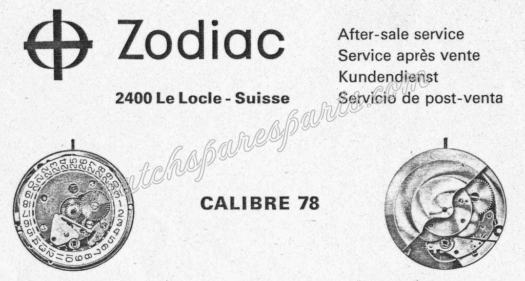 Zodiac 78 Watch movements Zodiac 78 Watch movements