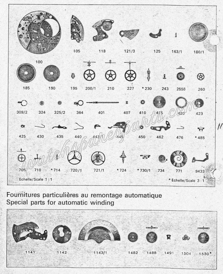 Zodiac 78 Watch spare parts Zodiac 78 Watch spare parts