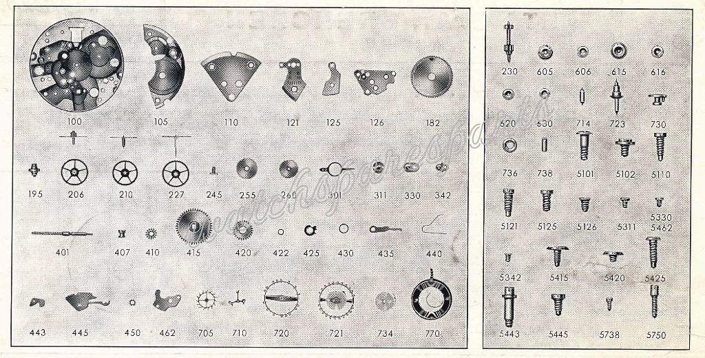 ETA 1080 Watch spare parts ETA 1080 Watch spare parts