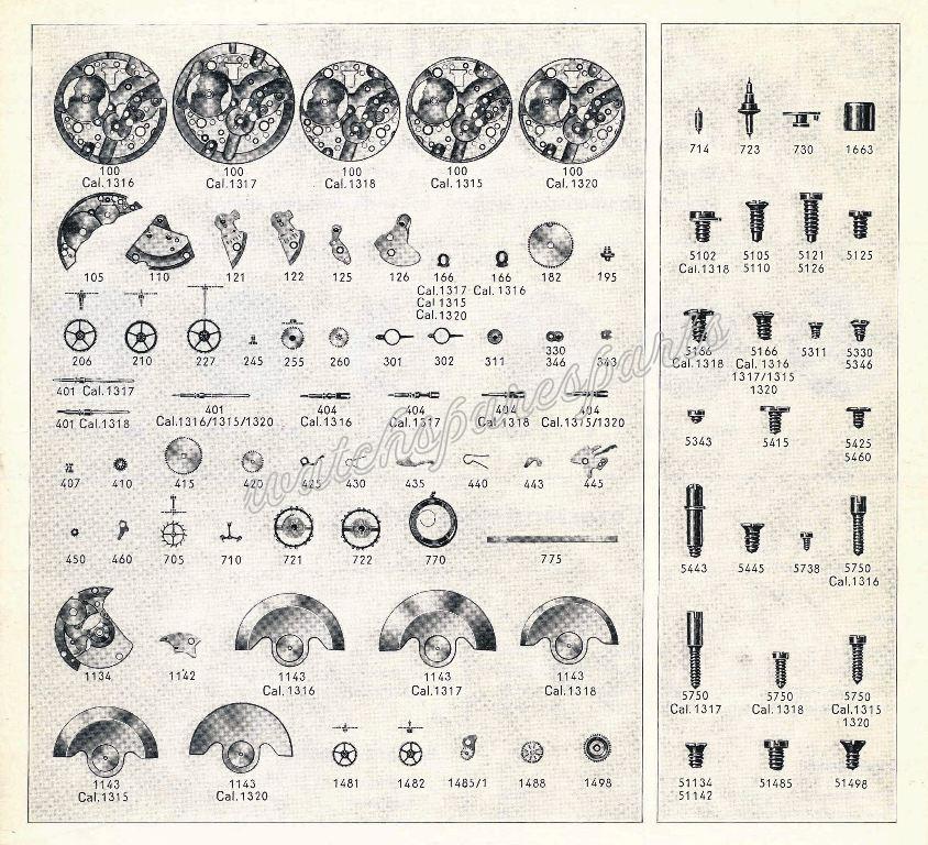 ETA 1316 Watch spare parts ETA 1316 Watch spare parts