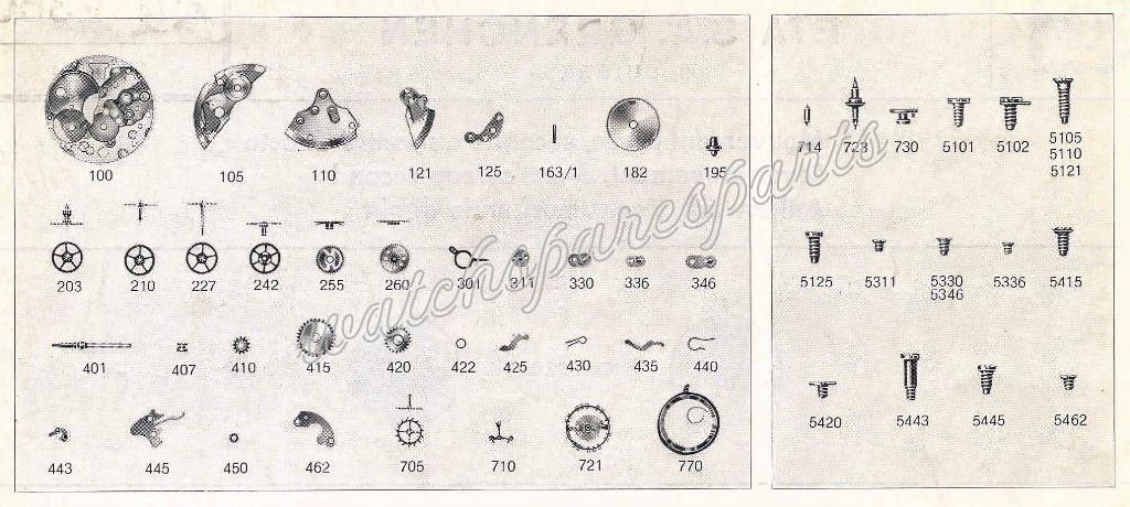 ETA 2360 Watch spare parts ETA 2360 Watch spare parts