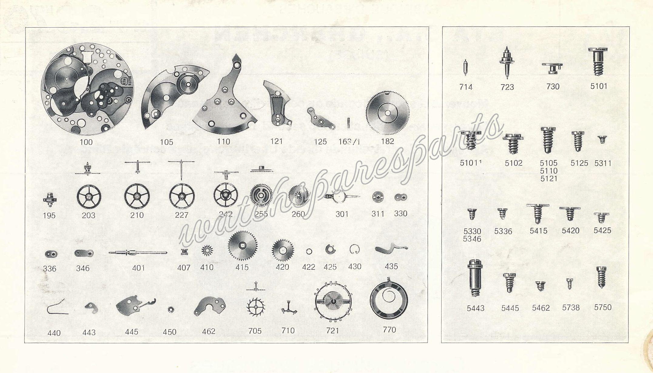 ETA 2370 Watch spare parts ETA 2370 Watch spare parts