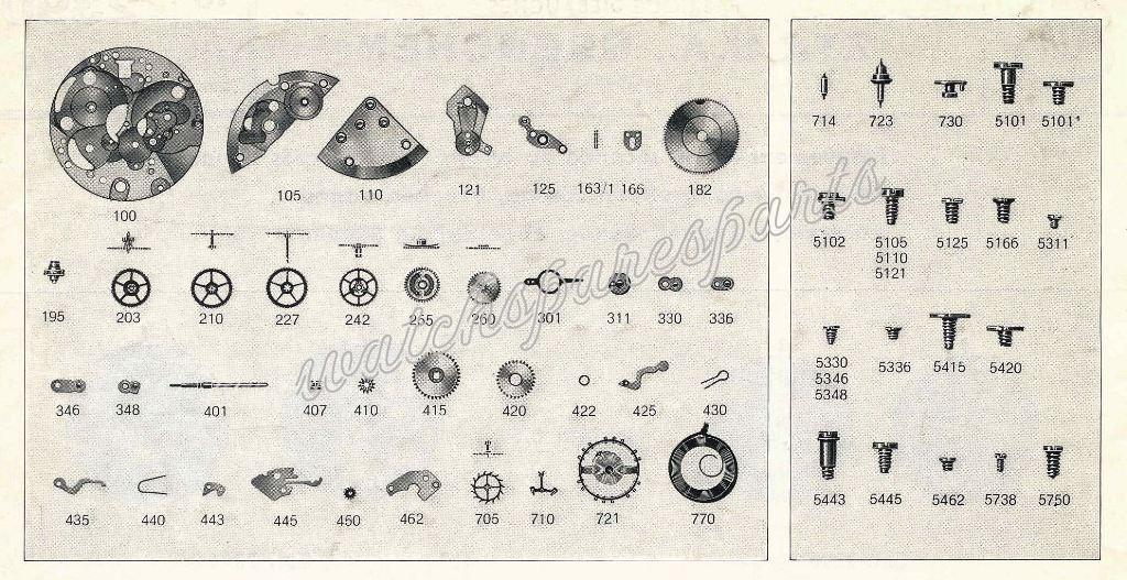 ETA 2390 Watch spare parts ETA 2390 Watch spare parts