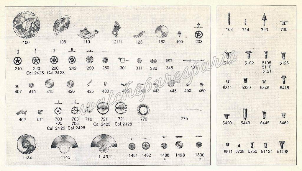 ETA 2428 Watch spare parts ETA 2428 Watch spare parts