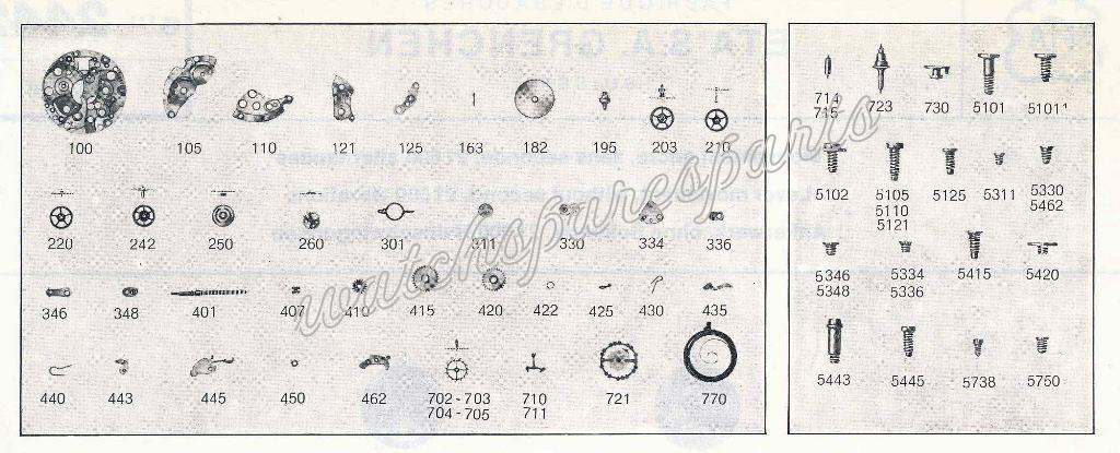 ETA 2442 Watch spare parts ETA 2442 Watch spare parts