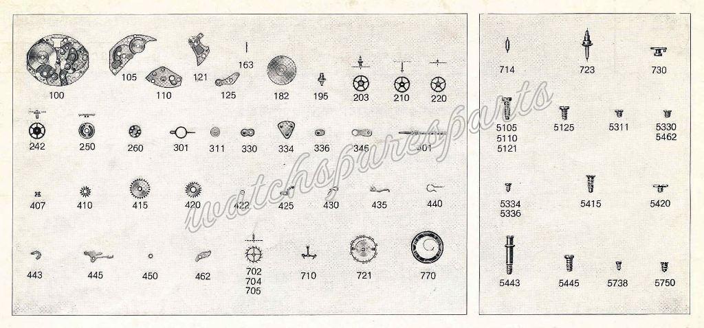 ETA 2480 Watch spare parts ETA 2480 Watch spare parts