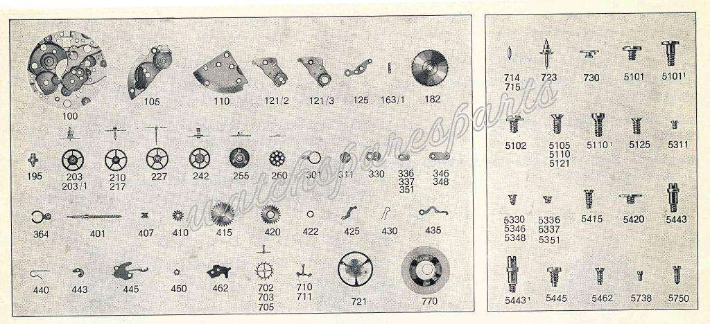 ETA 2490 Watch spare parts ETA 2490 Watch spare parts
