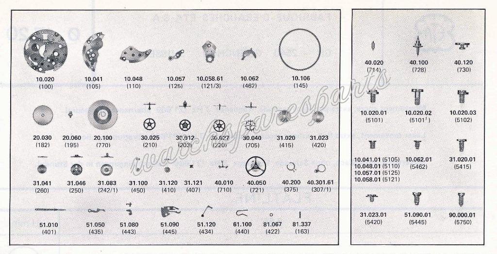 ETA 2512.1 Watch spare parts ETA 2512.1 Watch spare parts