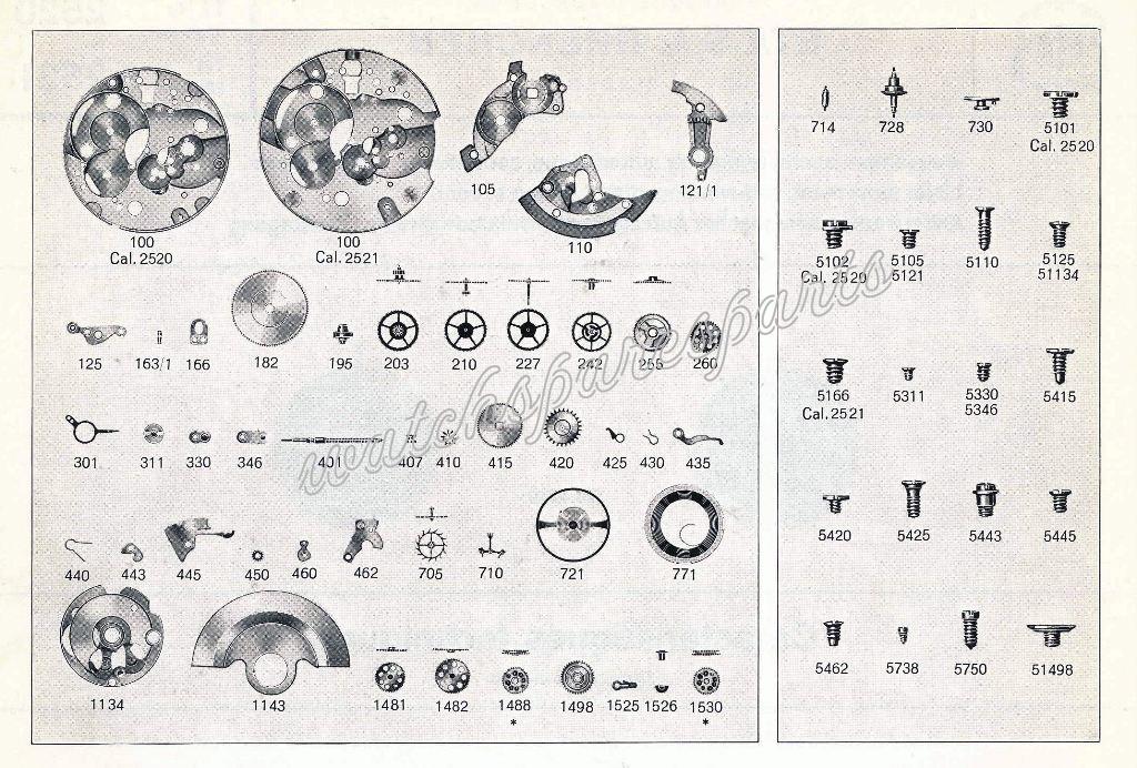 ETA 2521 Watch spare parts ETA 2521 Watch spare parts