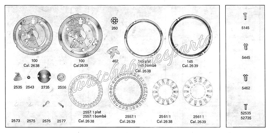 ETA 2638 Watch Day Date spare parts ETA 2638 Watch Day Date spare parts