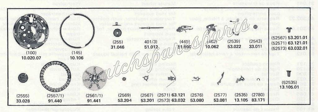 ETA 2658 Watch Day Date spare parts ETA 2658 Watch Day Date spare parts