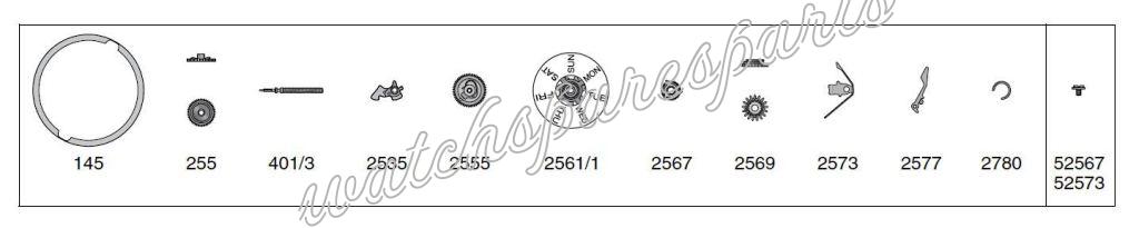 ETA 2678 Watch Day Date spare parts ETA 2678 Watch Day Date spare parts
