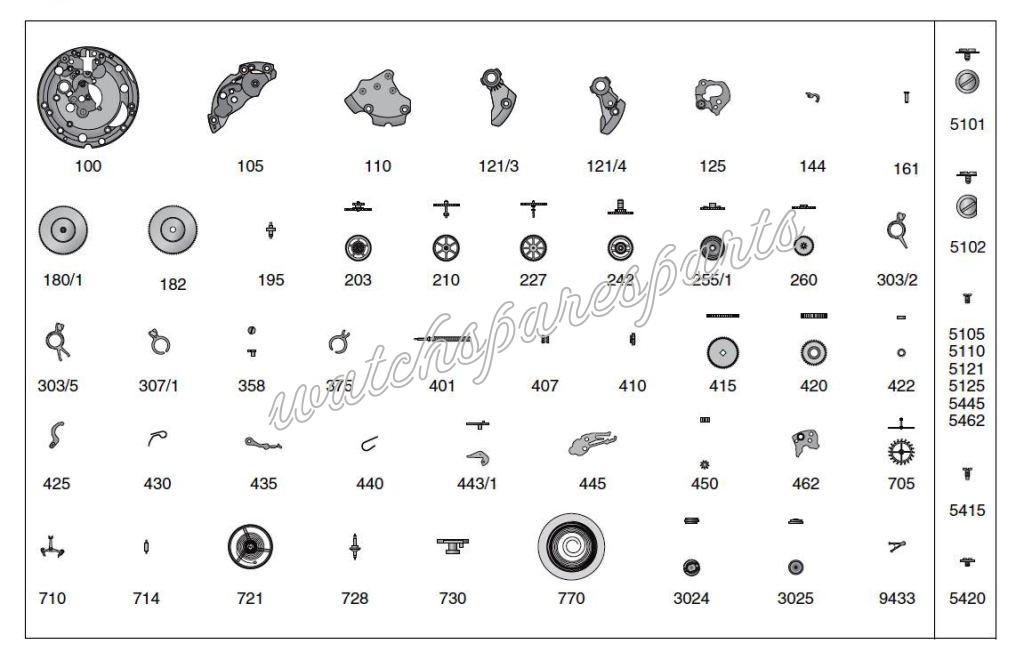 ETA 2678 Watch spare parts ETA 2678 Watch spare parts