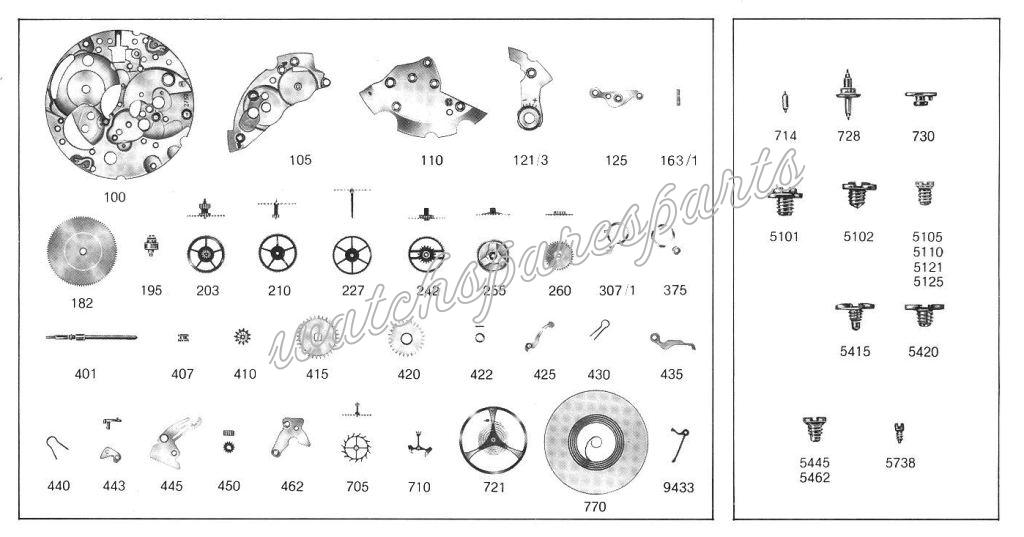 ETA 2752 Watch spare parts ETA 2752 Watch spare parts