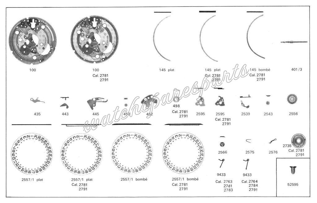ETA 2781 Watch Date spare parts ETA 2781 Watch Date spare parts
