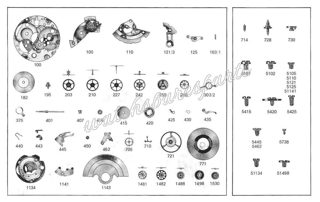 ETA 2782 Watch spare parts ETA 2782 Watch spare parts