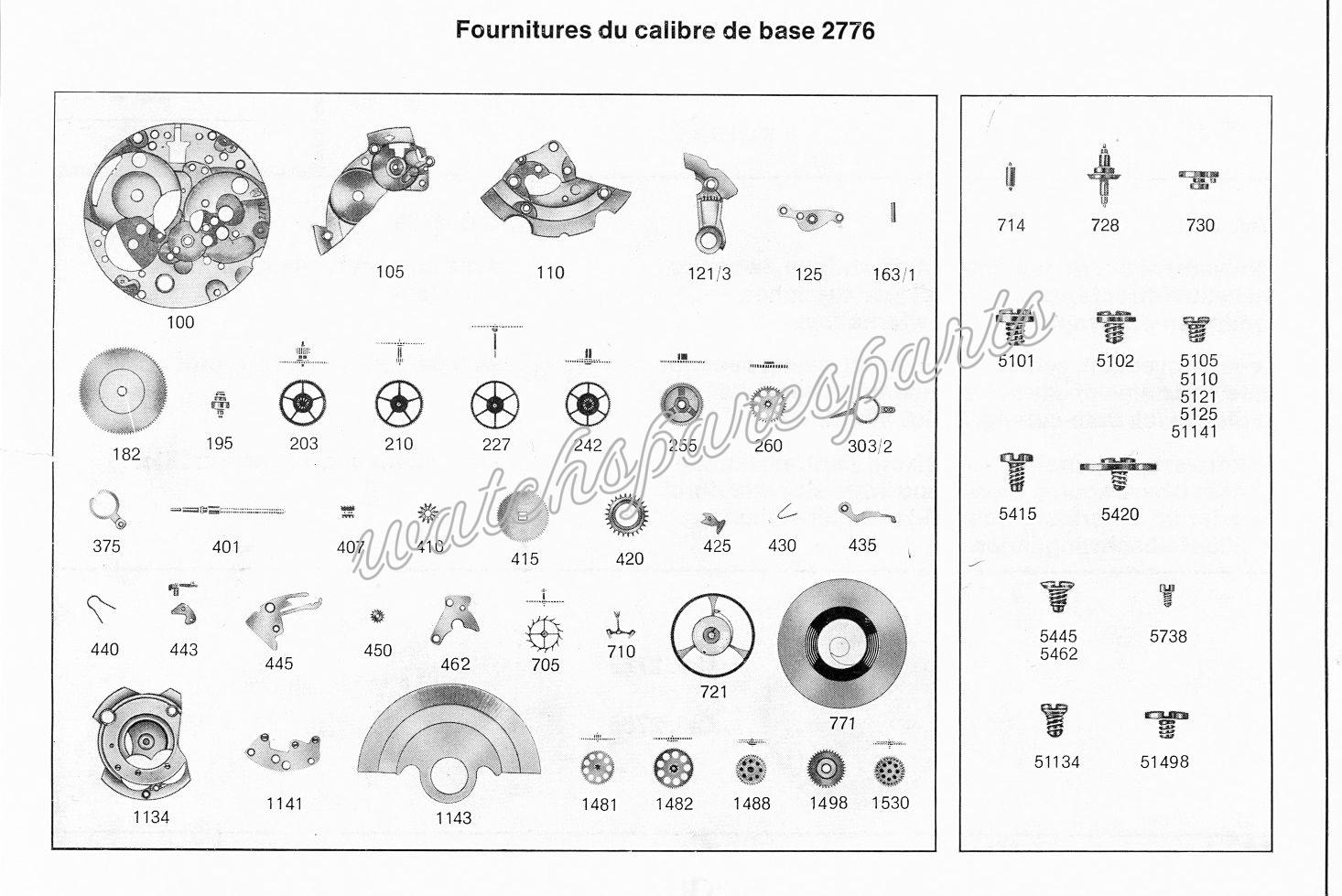 ETA 2789 Watch spare parts ETA 2789 Watch spare parts