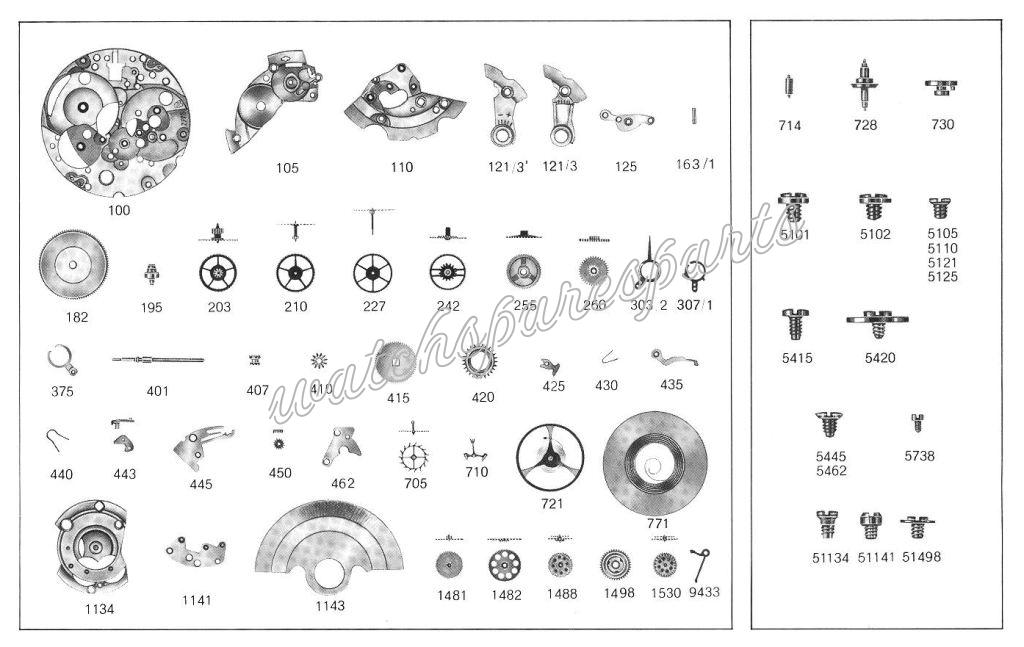ETA 2791 Watch spare parts ETA 2791 Watch spare parts
