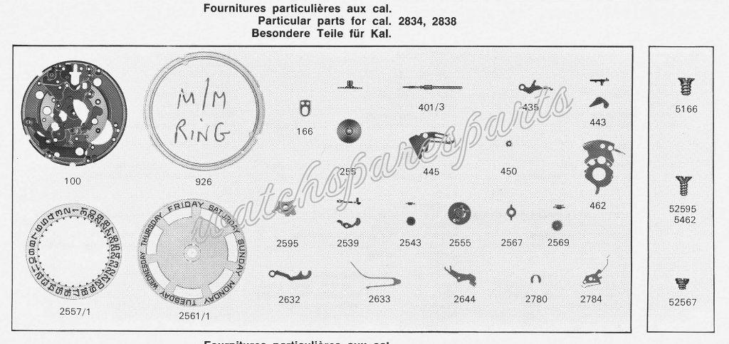 ETA 2834 Watch Day Date spare parts ETA 2834 Watch Day Date spare parts