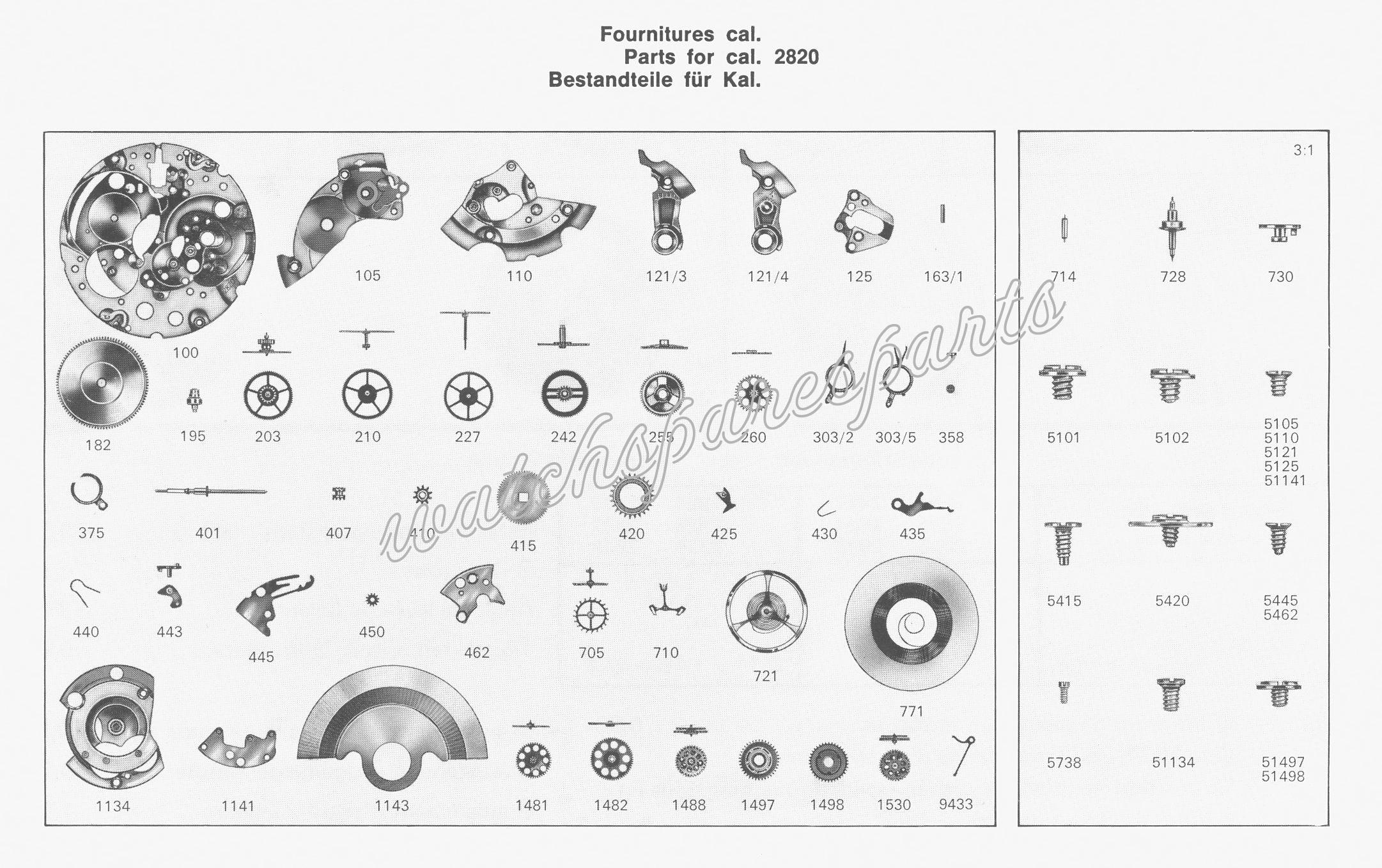 ETA 2836 Watch spare parts ETA 2836 Watch spare parts