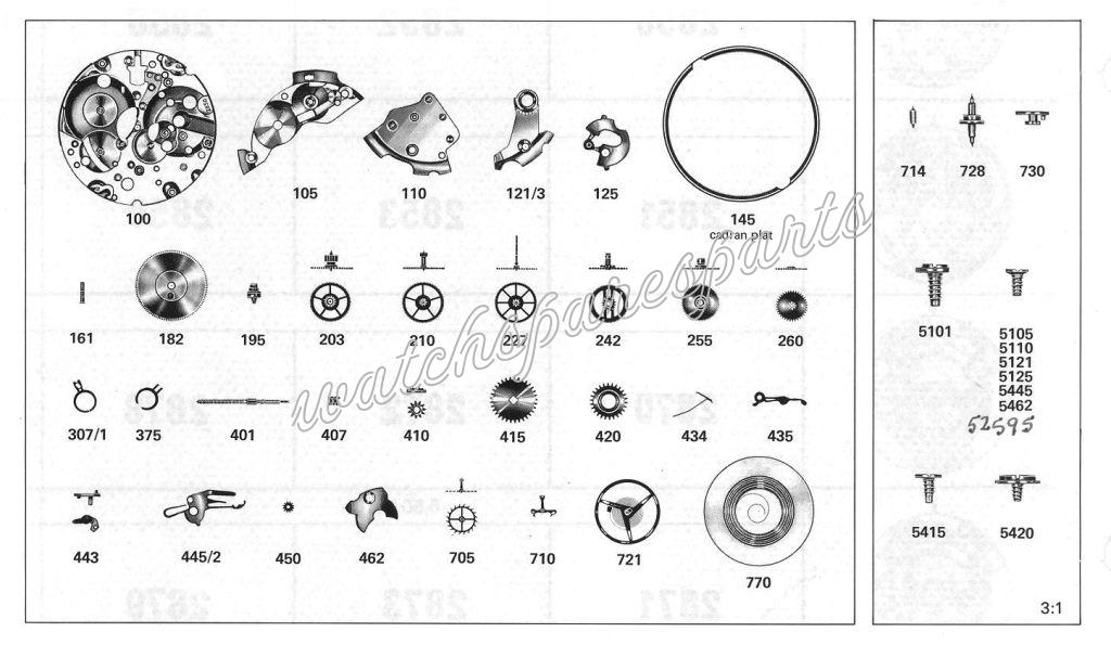 ETA 2858 Watch spare parts ETA 2858 Watch spare parts