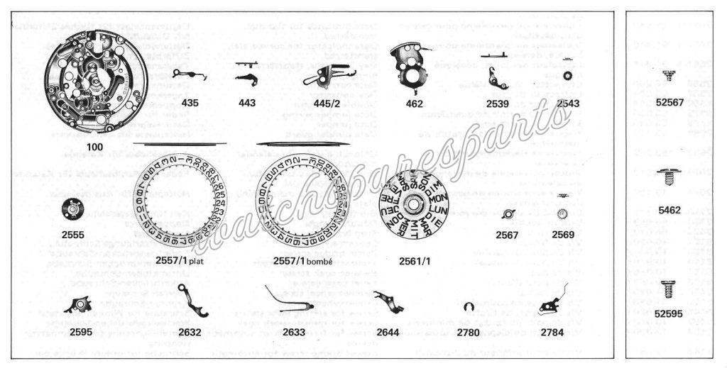 ETA 2859 Watch Day Date spare parts ETA 2859 Watch Day Date spare parts