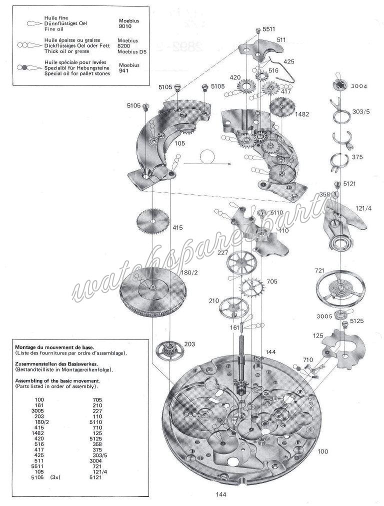 ETA 2892.2 Watch spare parts ETA 2892.2 Watch spare parts