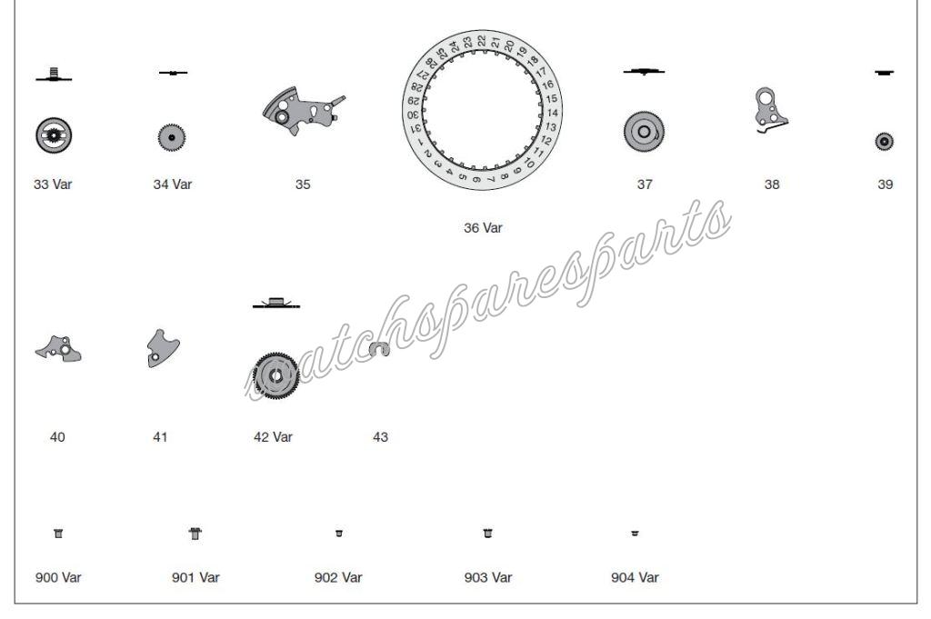 ETA 2892.A2 Watch Date spare parts ETA 2892.A2 Watch Date spare parts