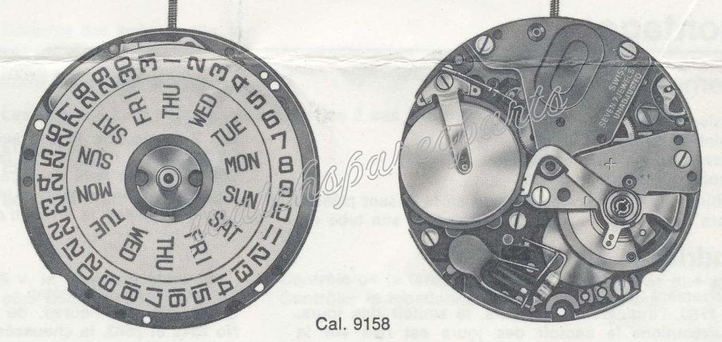 ETA 9158 Watch movements ETA 9158 Watch movements