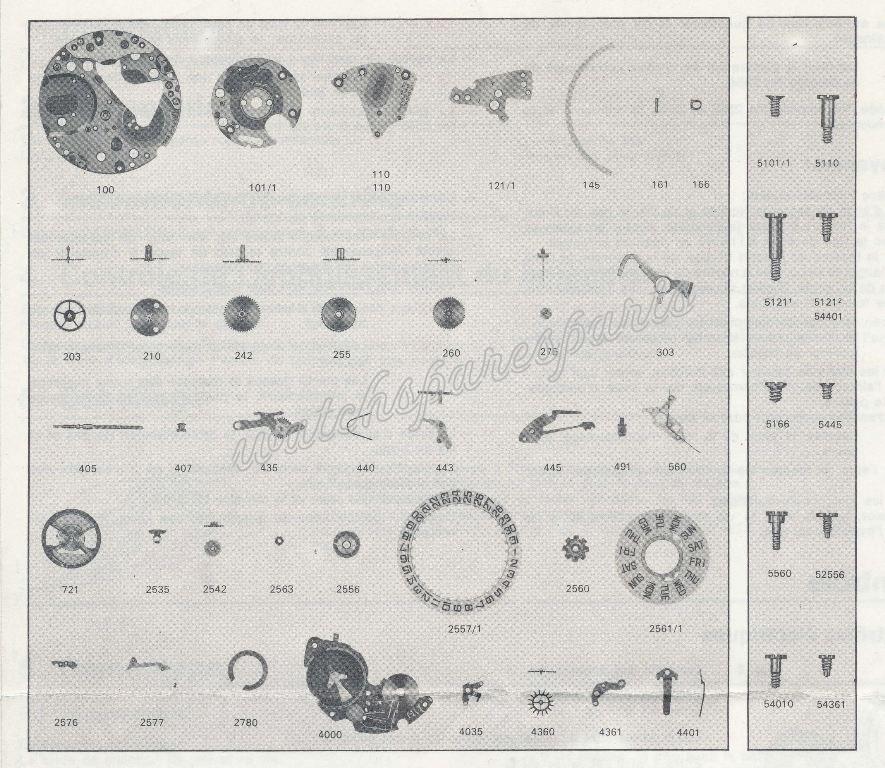 ETA 9158 Watch spare parts ETA 9158 Watch spare parts