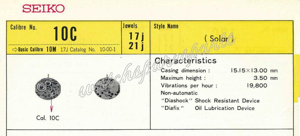 Seiko 10C Watch movements Seiko 10C Watch movements