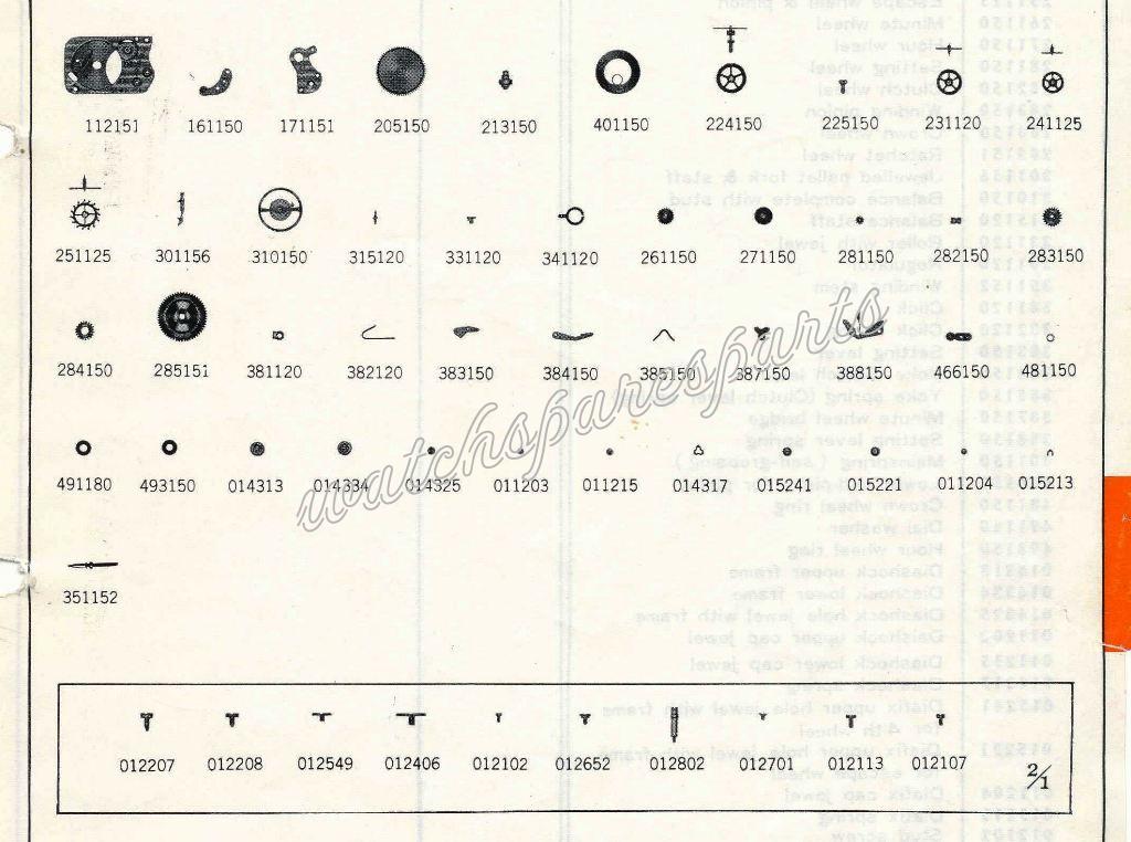 Seiko 1520B Watch spare parts Seiko 1520B Watch spare parts