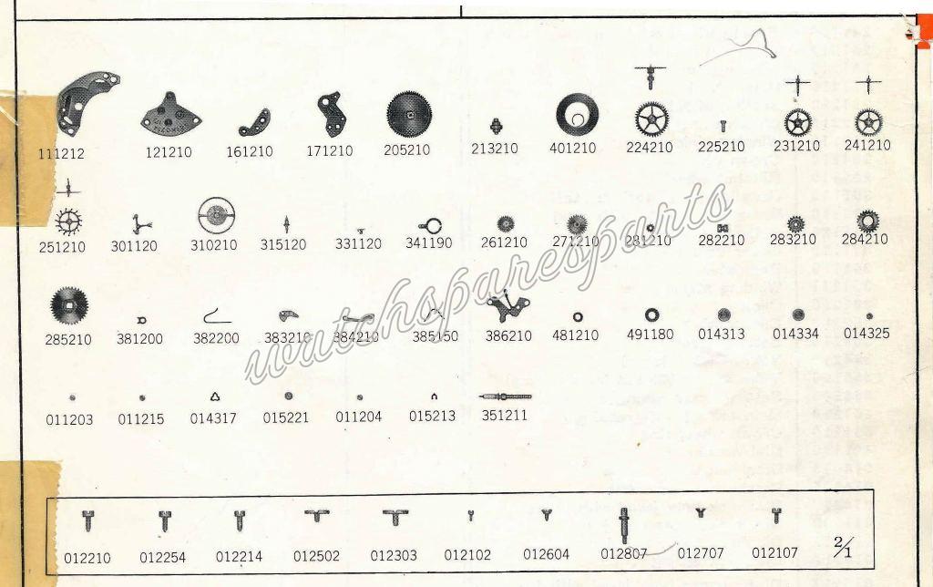 Seiko 2102A Watch spare parts Seiko 2102A Watch spare parts