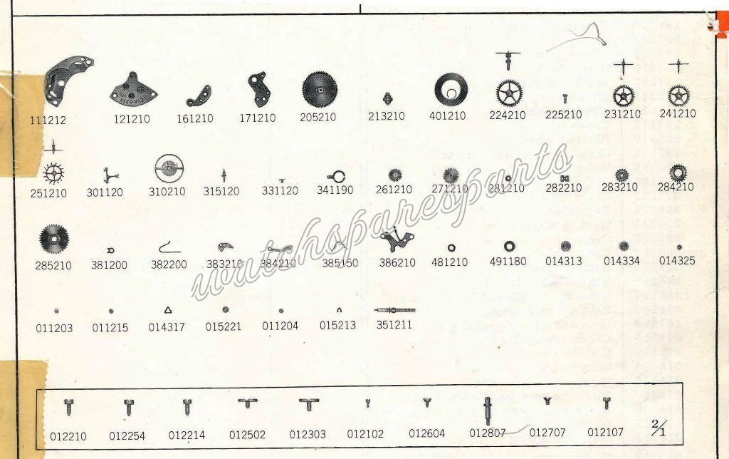 Seiko 2104B Watch spare parts Seiko 2104B Watch spare parts
