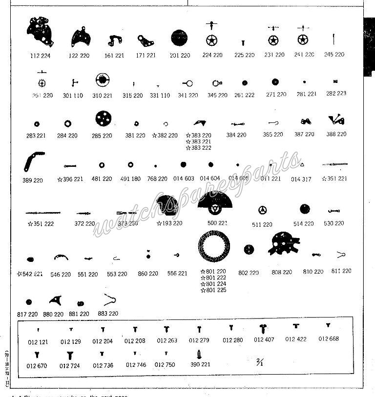 Seiko 2205A Watch spare parts Seiko 2205A Watch spare parts