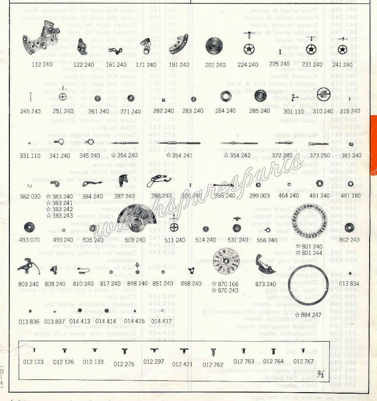 Seiko 2409A Watch spare parts Seiko 2409A Watch spare parts