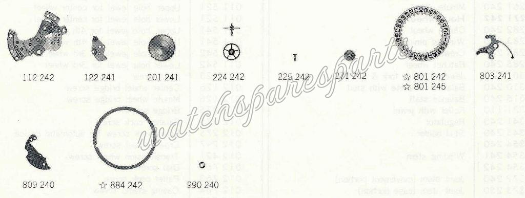 Seiko 2415A Watch Date spare parts Seiko 2415A Watch Date spare parts
