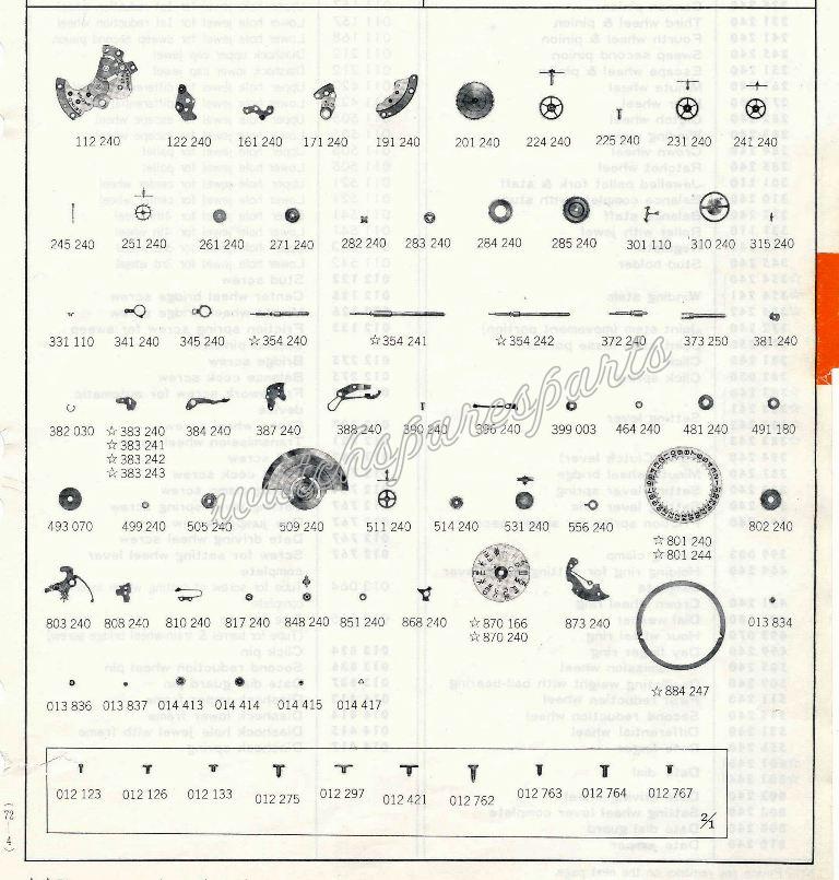 Seiko 2415A Watch spare parts Seiko 2415A Watch spare parts