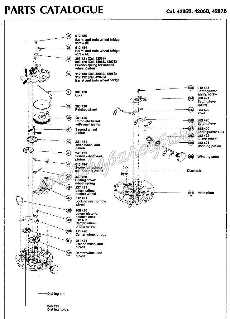 Seiko 4207B Watch spare part Seiko 4207B Watch spare part