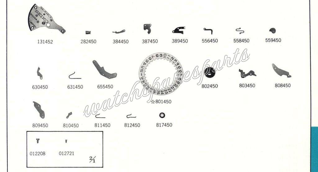 Seiko 4502A Watch Date spare parts Seiko 4502A Watch Date spare parts