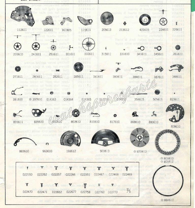 Seiko 6105A Watch spare parts Seiko 6105A Watch spare parts