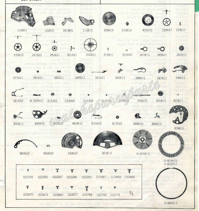 Seiko 6105B Watch spare parts Seiko 6105B Watch spare parts