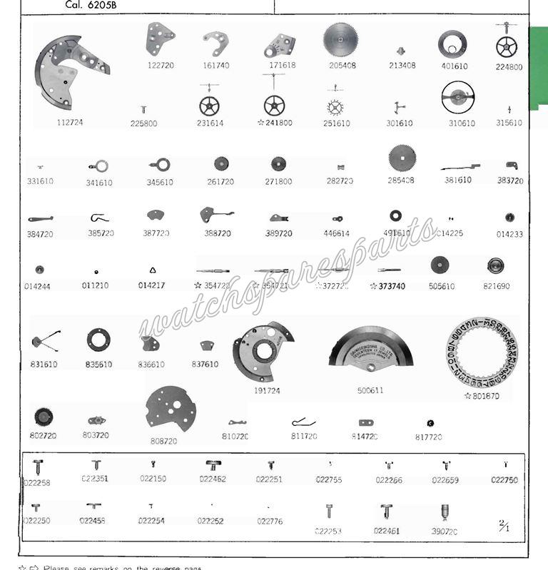 Seiko 6205B Watch spare parts Seiko 6205B Watch spare parts