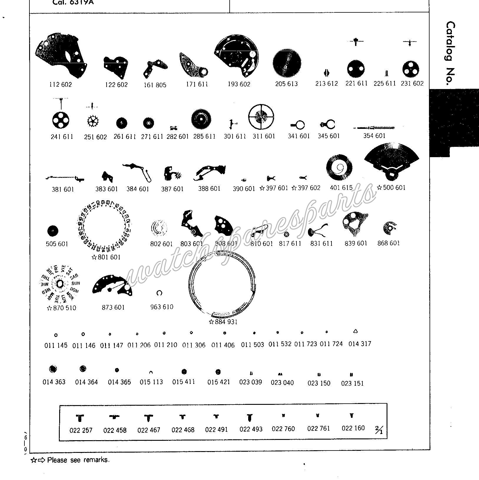 Seiko 6319A Watch spare parts Seiko 6319A Watch spare parts