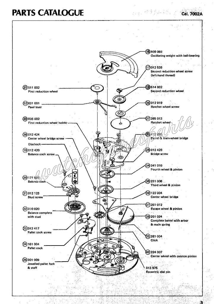 Seiko 7002A Watch spare parts Seiko 7002A Watch spare parts