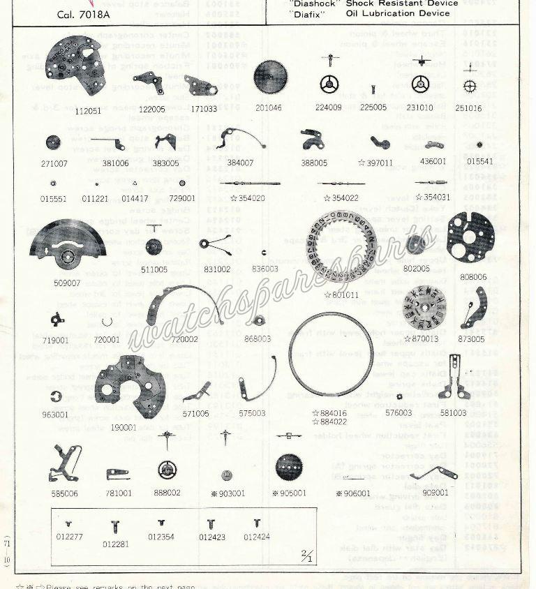Seiko 7018A Watch spare parts Seiko 7018A Watch spare parts