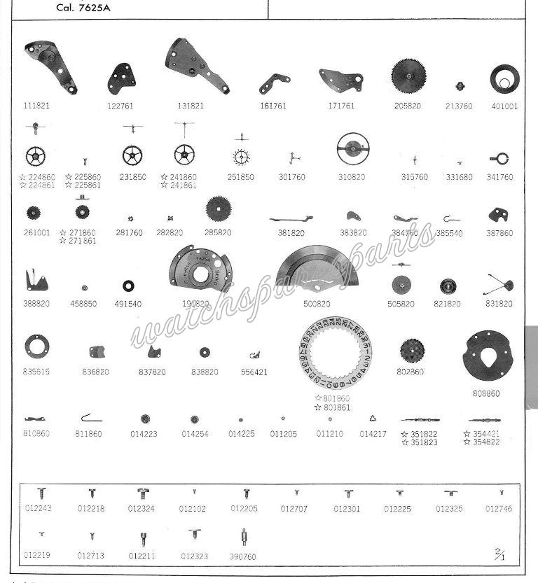 Seiko 7625A Watch spare parts Seiko 7625A Watch spare parts