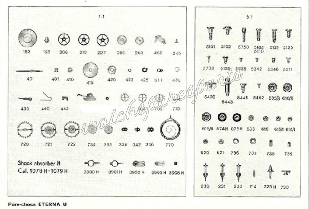 Eterna 1079 Watch spare parts Eterna 1079 Watch spare parts